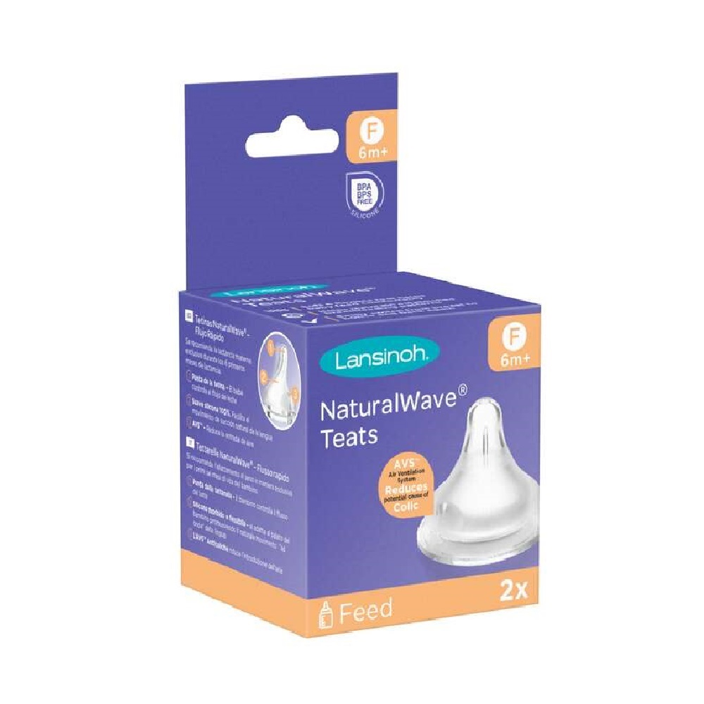 Lansinoh NaturalWave Fast Flow Teats - Pack of 2