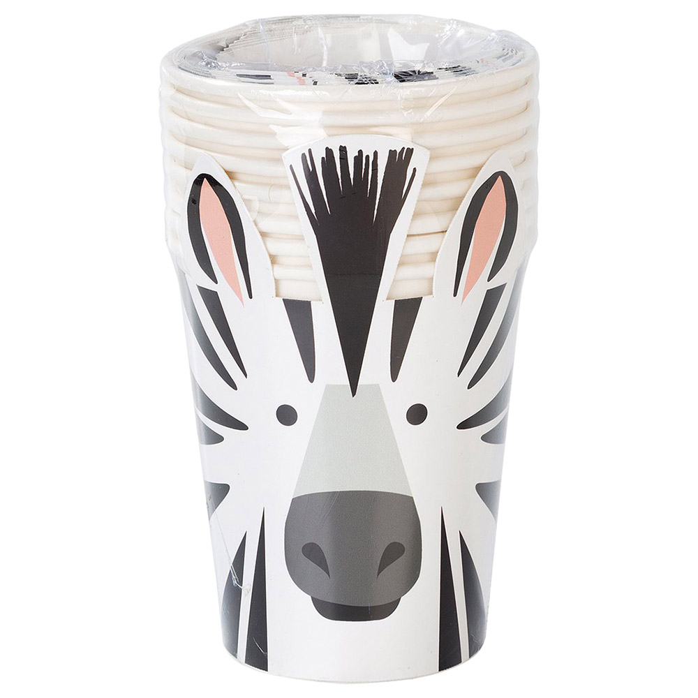 Talking Tables - Party Animals Cups With Zebra Wrap - 8pcs