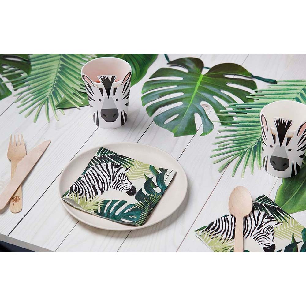Talking Tables - Party Animals Cups With Zebra Wrap - 8pcs
