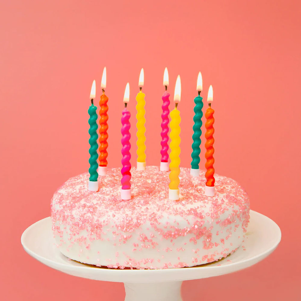 Talking Tables - Birthday Brights - Twirl Candles - 8pcs
