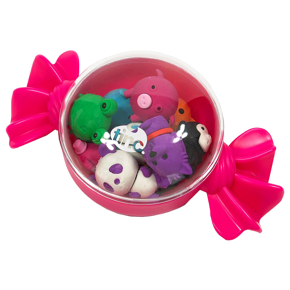 Tinc - Sweetie Tub & 10 Erasers - Pink