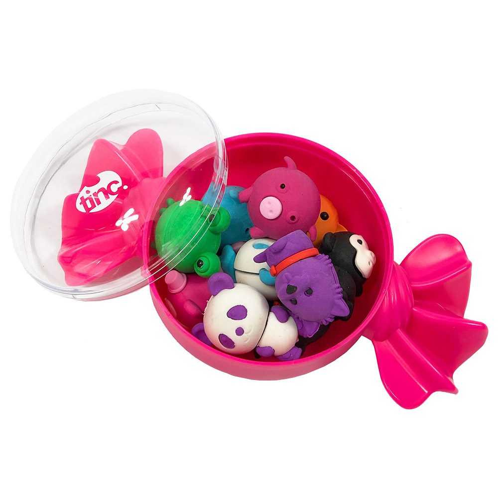 Tinc - Sweetie Tub & 10 Erasers - Pink