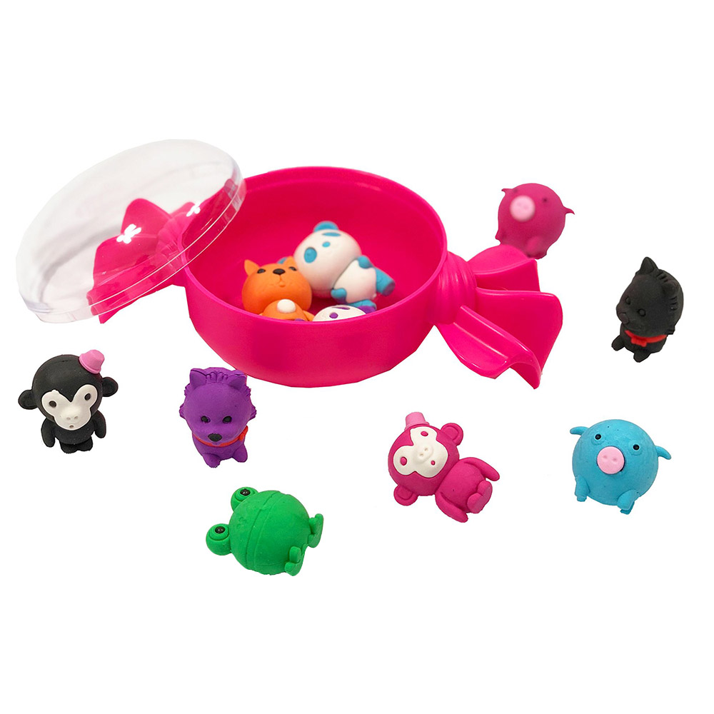 Tinc - Sweetie Tub & 10 Erasers - Pink