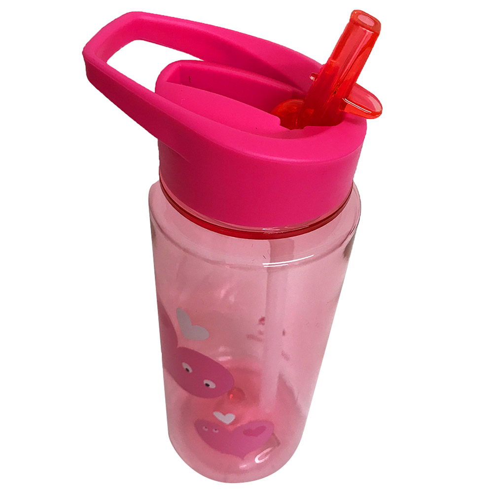 Tinc - Mallo Flip Straw Water Bottle - Pink - 550ml