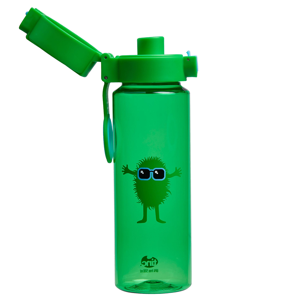 Tinc - Hugga Flip & Clip Water Bottle - Green - 500ml