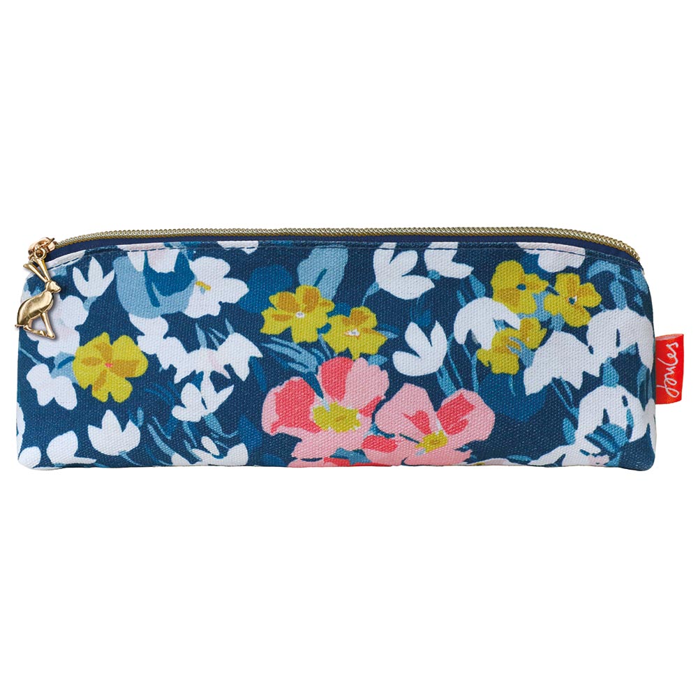 Joules - Floral Print Pencil Case - Blue