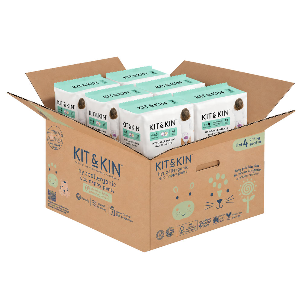Kit & Kin - Pull Up Diapers Size 4 9-15kg 132pcs Pack Of 6