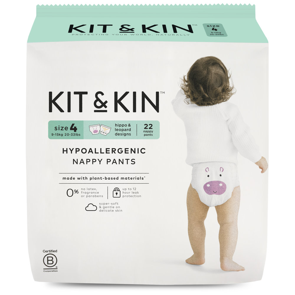 Kit & Kin - Pull Up Diapers Size 4 9-15kg 132pcs Pack Of 6