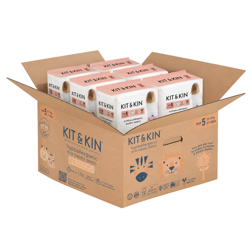 Kit & Kin Pull Up Diapers Size 5 12-17kg 120pcs Pack Of 6