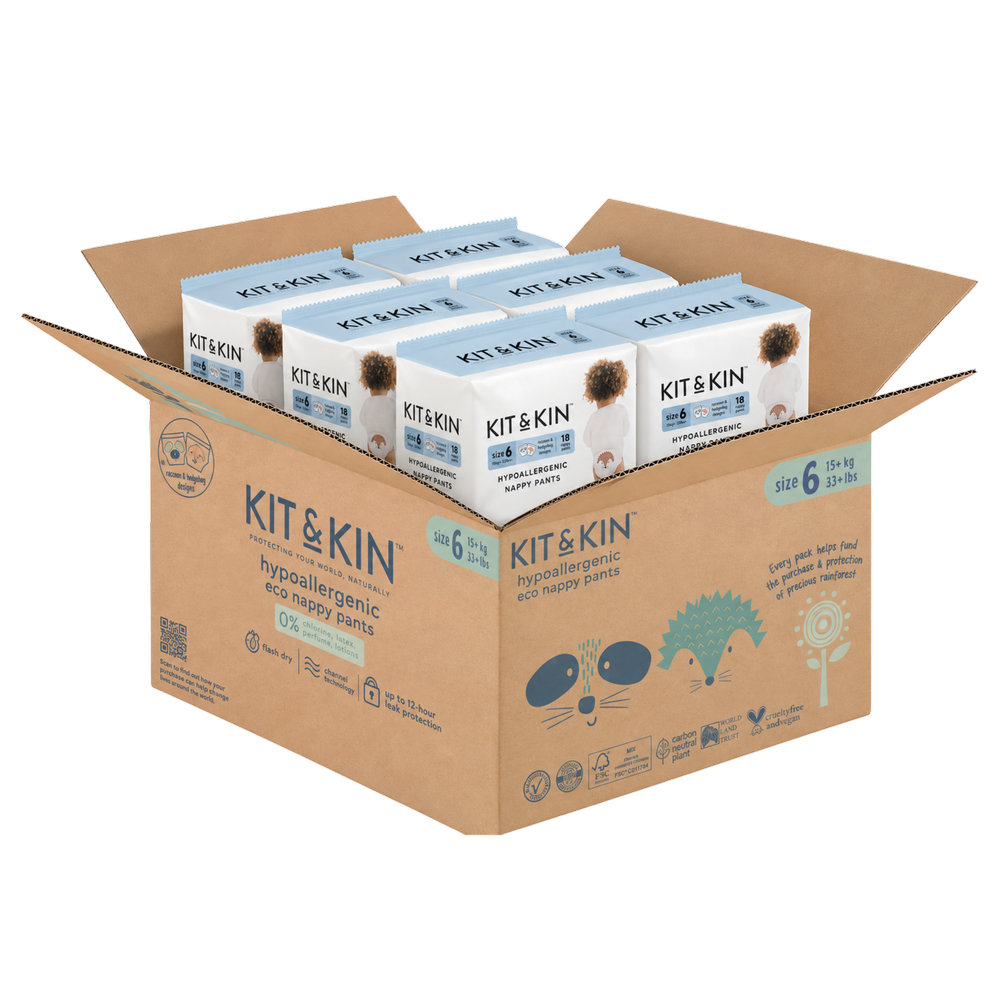 Kit & Kin - Pull Up Diapers Size 6 XL 15+kg 108pc Pack Of 6
