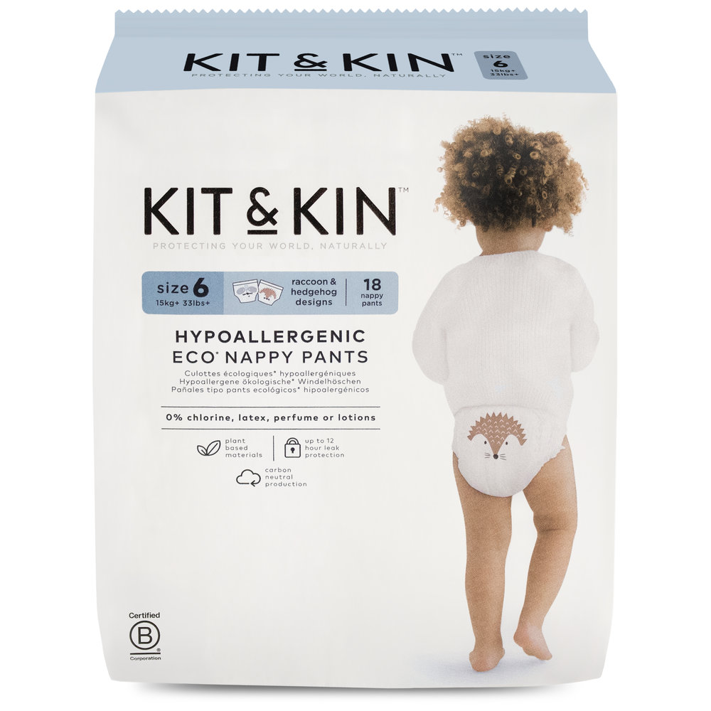 Kit & Kin - Pull Up Diapers Size 6 XL 15+kg 108pc Pack Of 6
