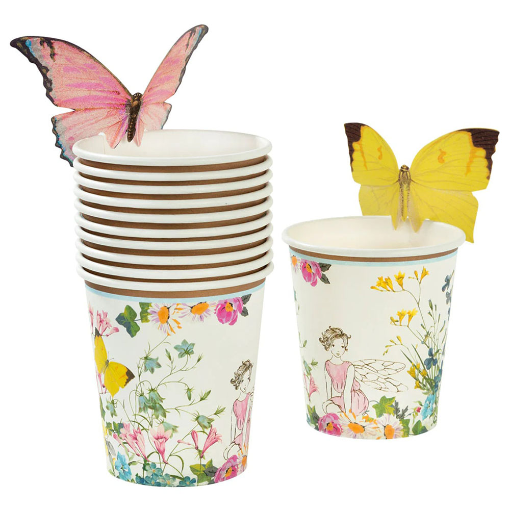 Talking Tables - Truly Fairy Cups With Butterfly Topper - 7Oz - 12pcs