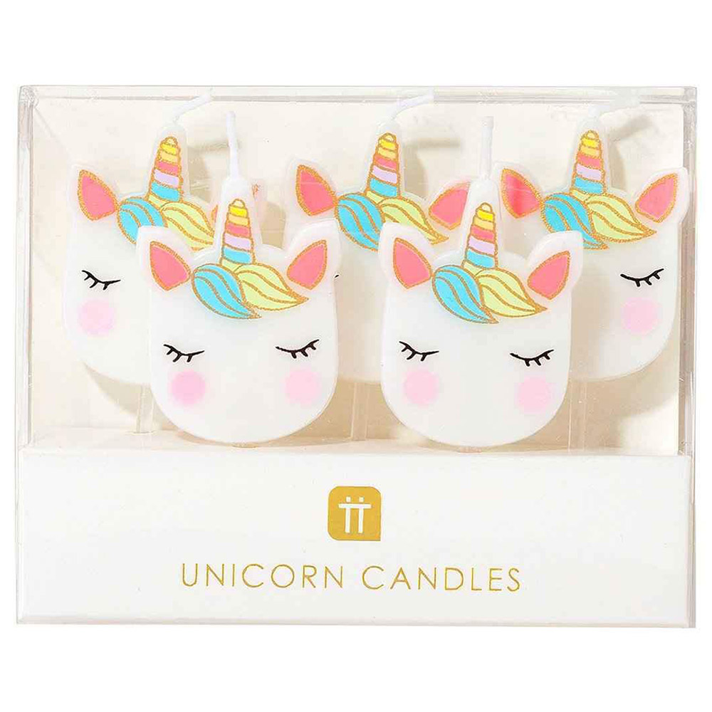 Talking Tables - We Heart Unicorn Shaped Candles - 5pcs