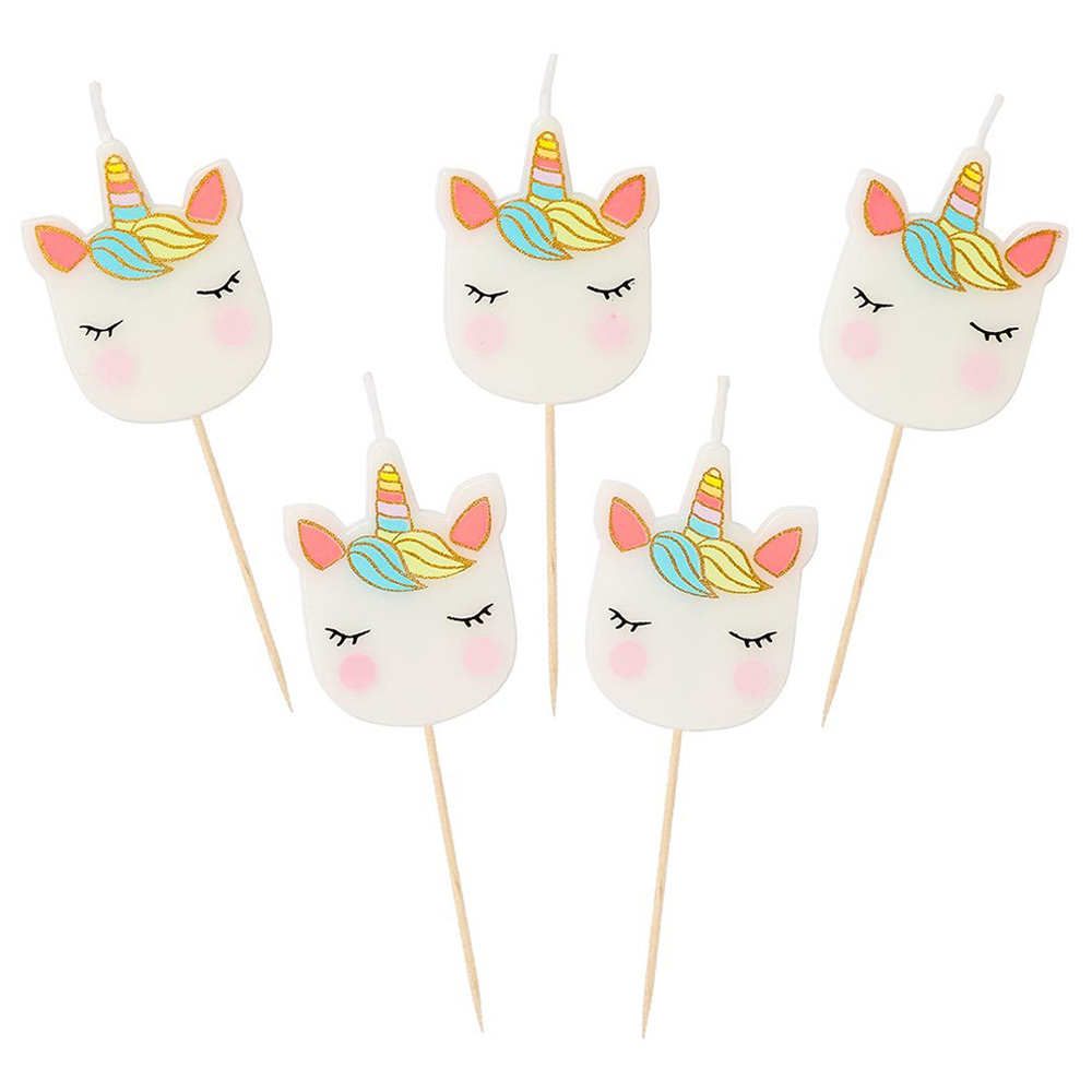Talking Tables - We Heart Unicorn Shaped Candles - 5pcs