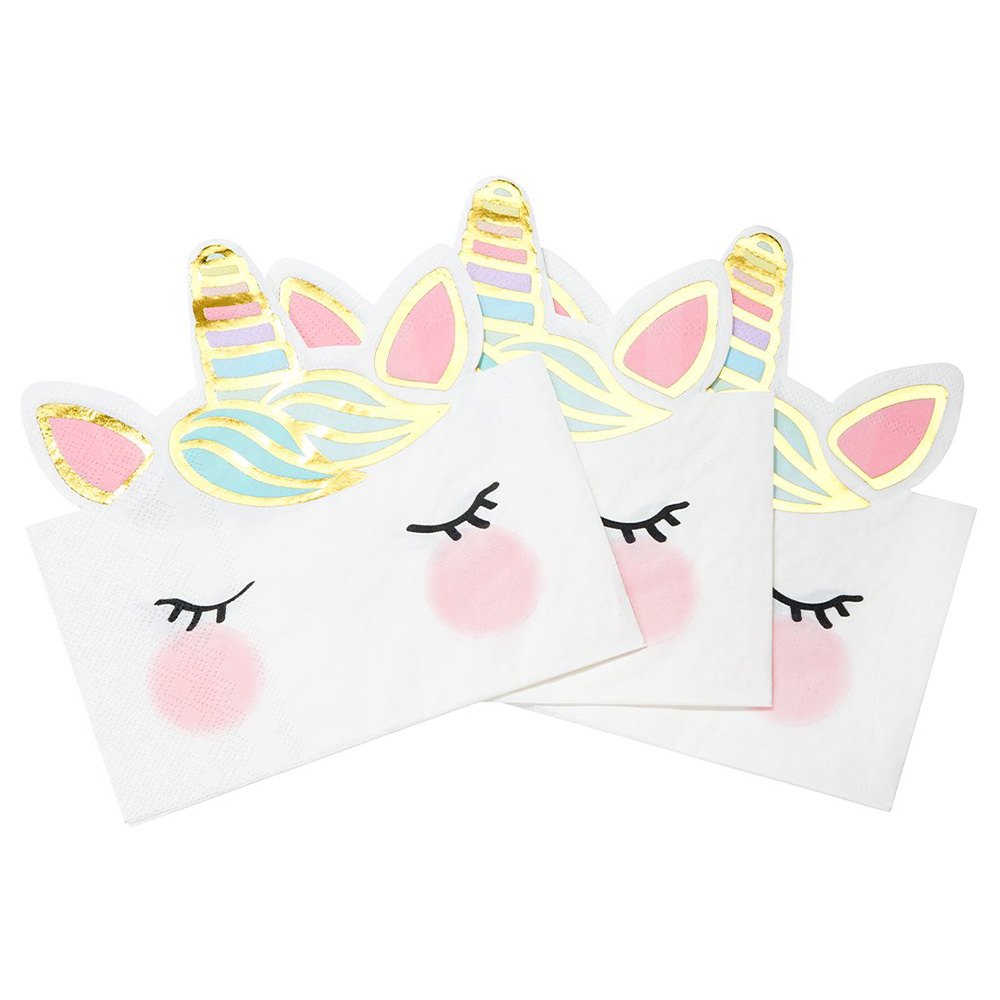 Talking Tables - We Heart Unicorns Shaped Napkin 12pcs