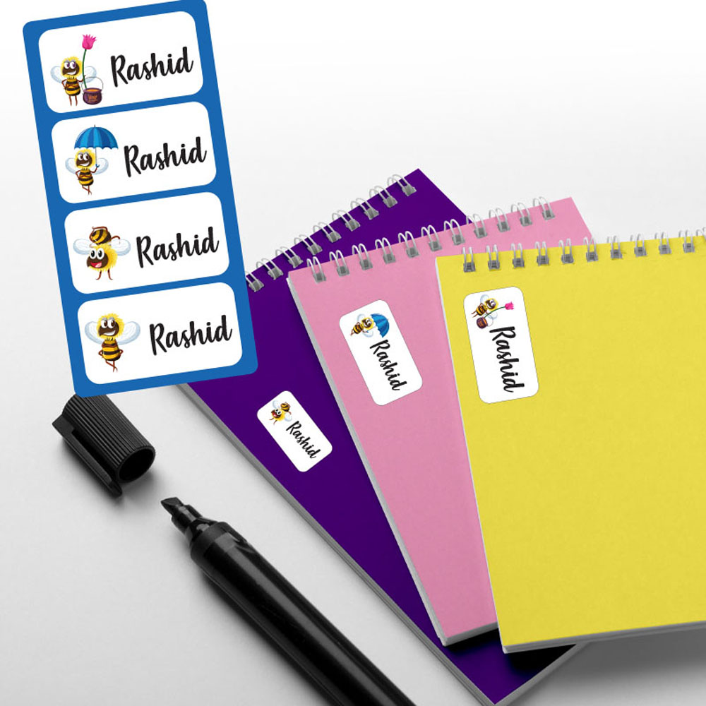 Printshop - Waterproof Personalised Labels - Pack of 84 - Bee