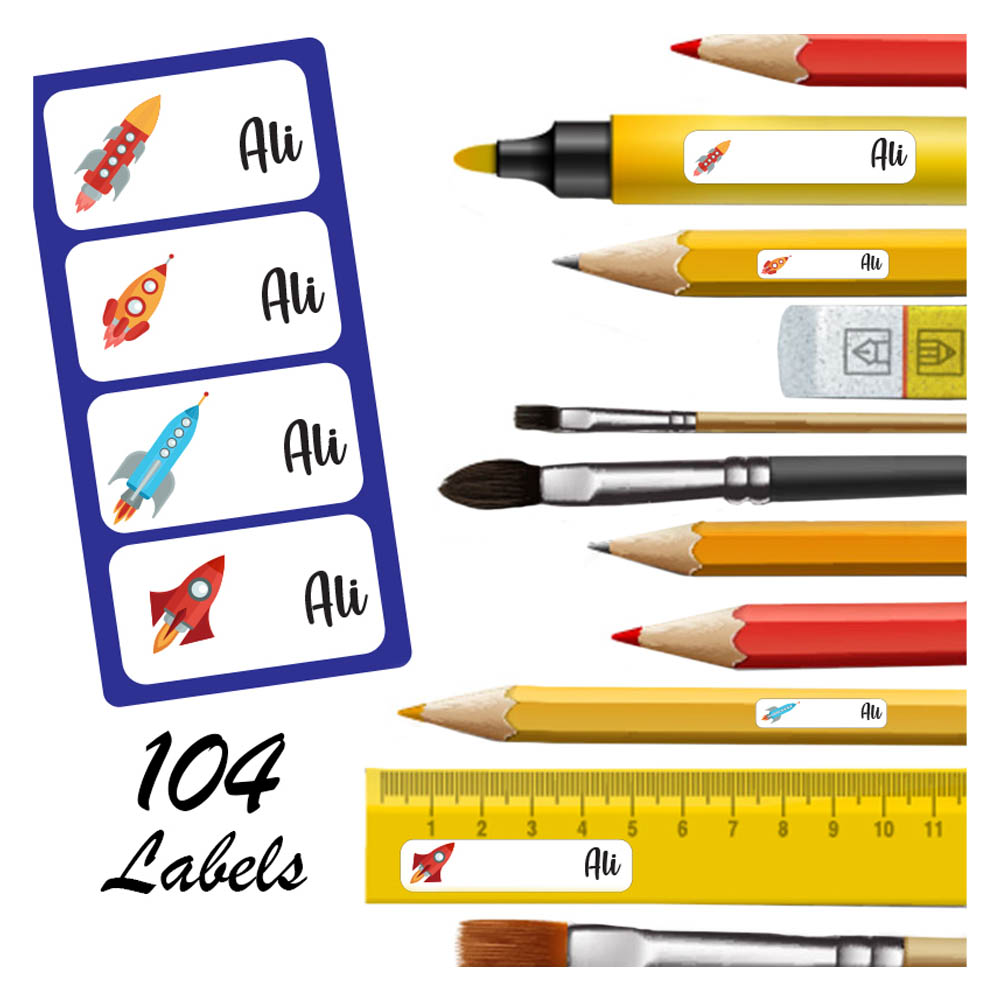 Printshop - Personalised Tear Resistant Labels Pack of 104 Puppy