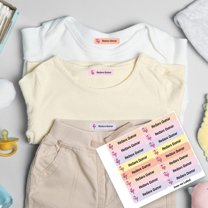 Printshop - Personalised Waterproof Labels Set - Flamingo