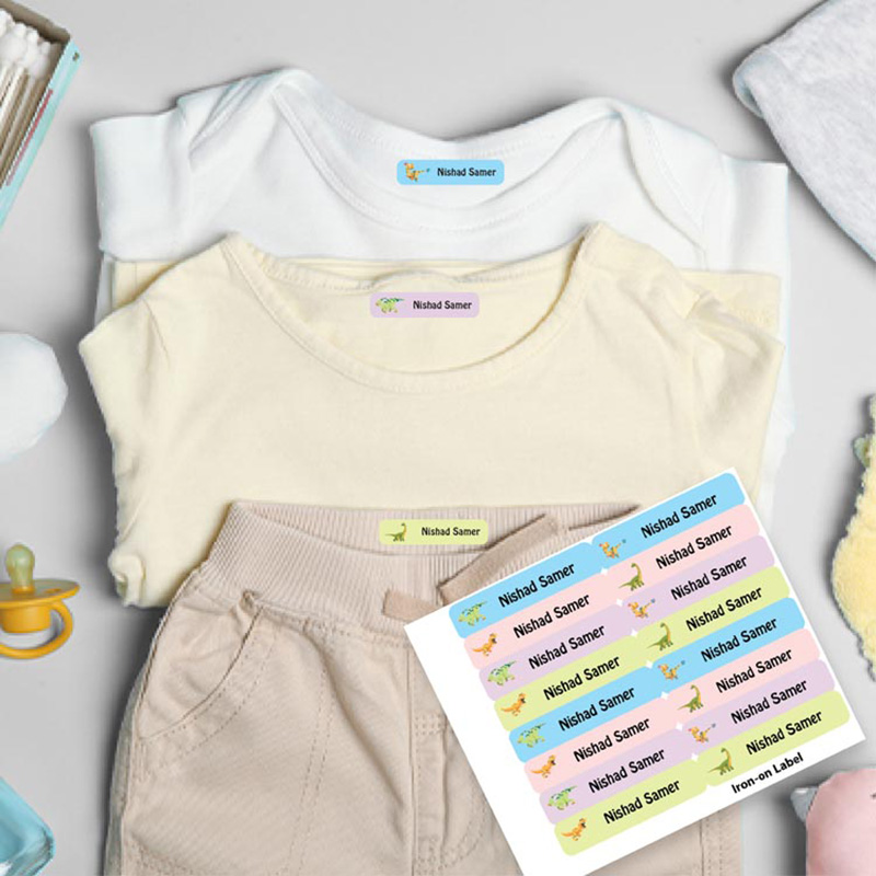 Printshop - Personalised Waterproof Labels Set - Dinosaurs 2