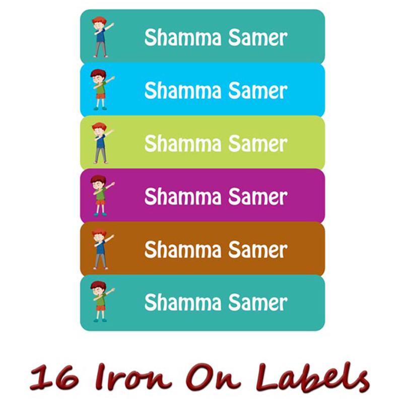 Printshop - Personalised Iron On Labels - Boy 3 - 16pcs