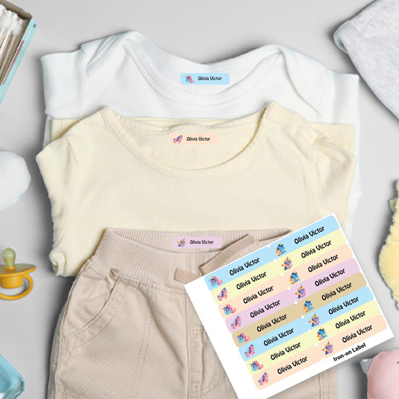 Printshop - Personalised Iron On Labels - Unicorn 3 - 16pcs