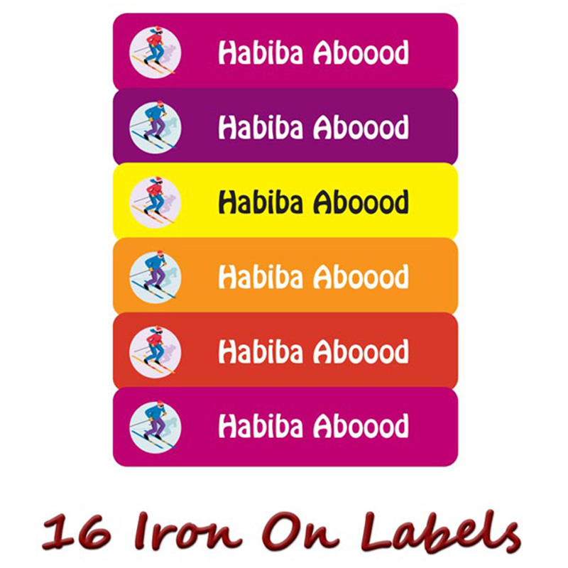 Printshop - Personalised Iron On Labels - Skating - 16pcs