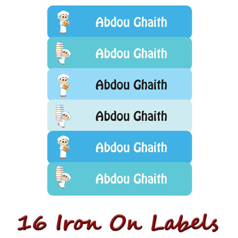 Printshop - Personalised Iron On Labels - Arab Boy 2 - 16pcs