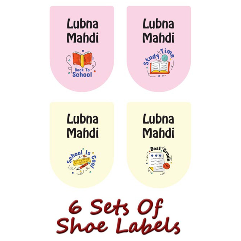 Printshop - Personalised Shoe Labels - Books - 6pcs