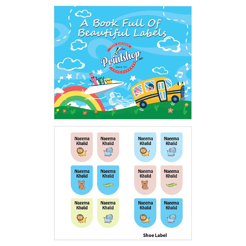 Printshop - Personalised Shoe Labels - Mix Animals 3 - 6pcs