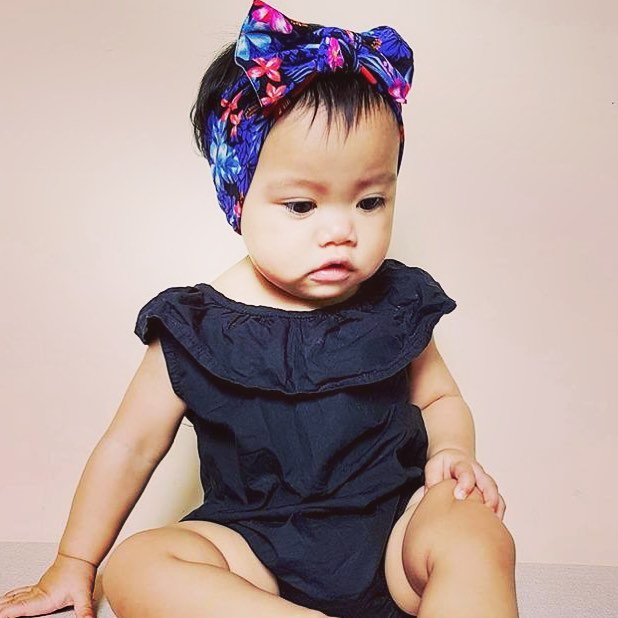 Little Bow Pip Floral Pippa Bow Floral - Black
