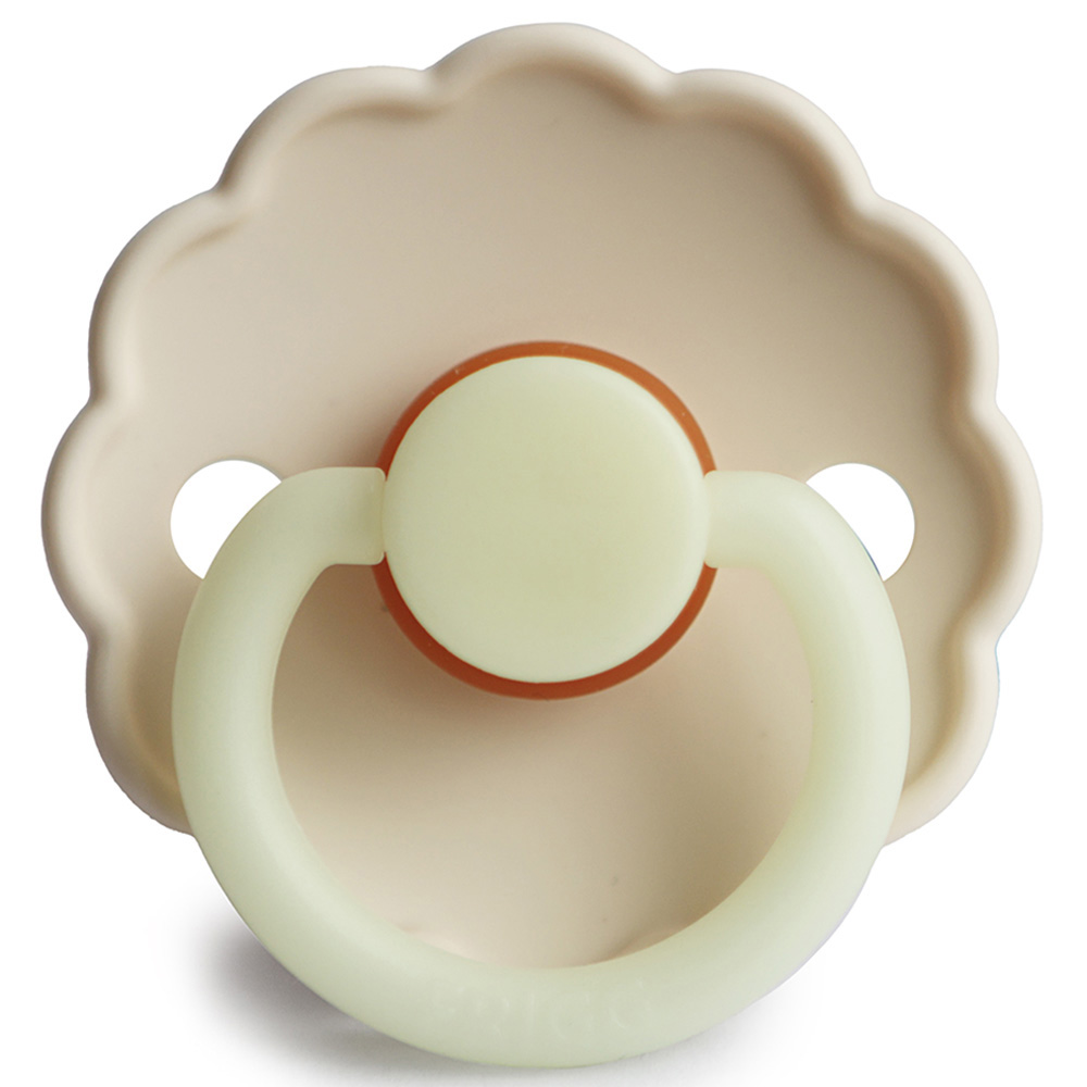 FRIGG - Daisy Night Latex Pacifier 6-18M S2 - Cream Night