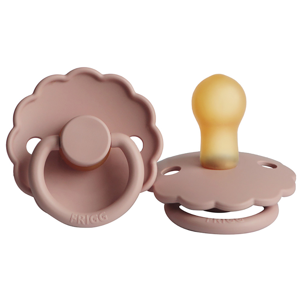 FRIGG - Daisy Latex Pacifier 6-18M 2-Pack S2 - Blush/Cotton Candy