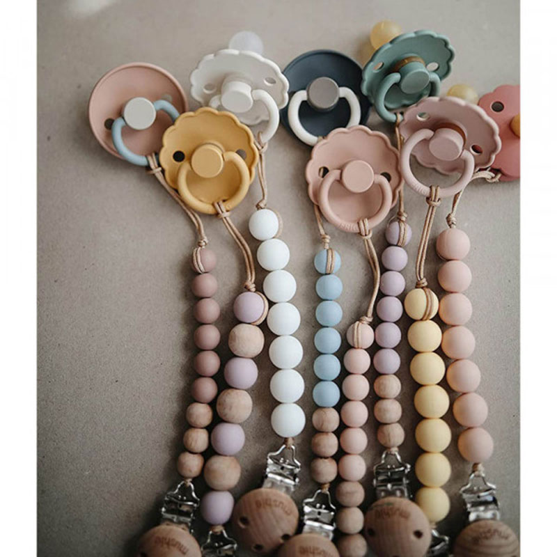 FRIGG - Daisy Latex Pacifier 6-18M 2-Pack S2 - Woodchuck/Blush