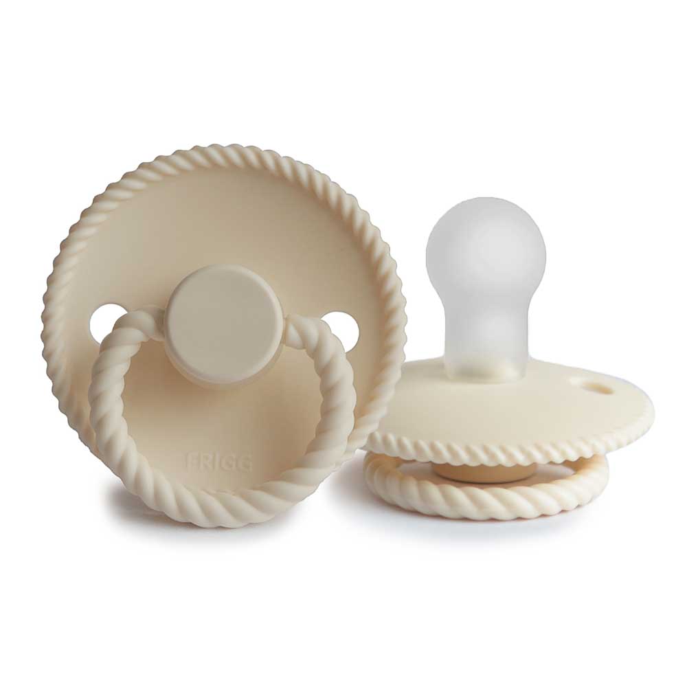 Frigg - Rope Silicone Pacifier 6-18M S2 - Cream 