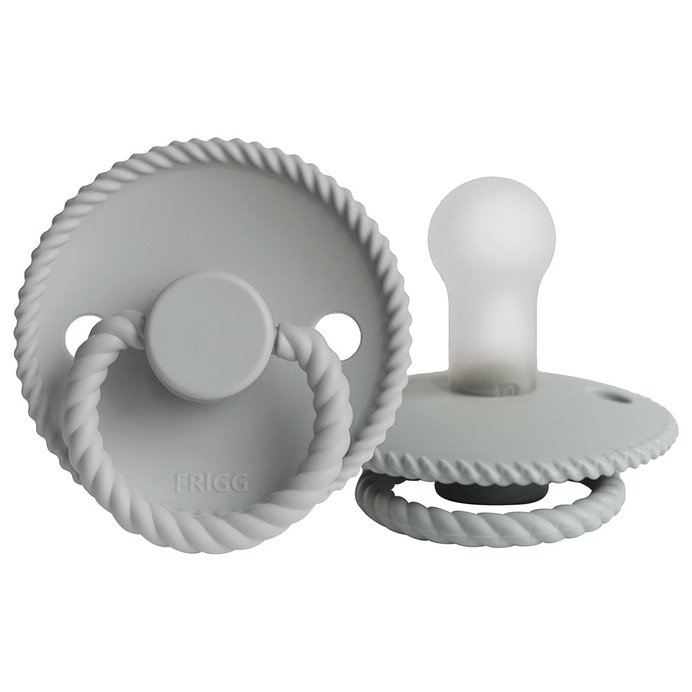 Frigg - Rope Silicone Pacifier 6-18M S2 - Silver Grey 