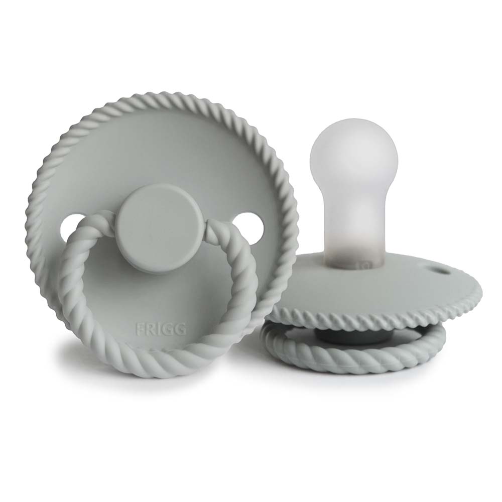 Frigg - Rope Silicone Pacifier 6-18M S2 - Silver Grey 