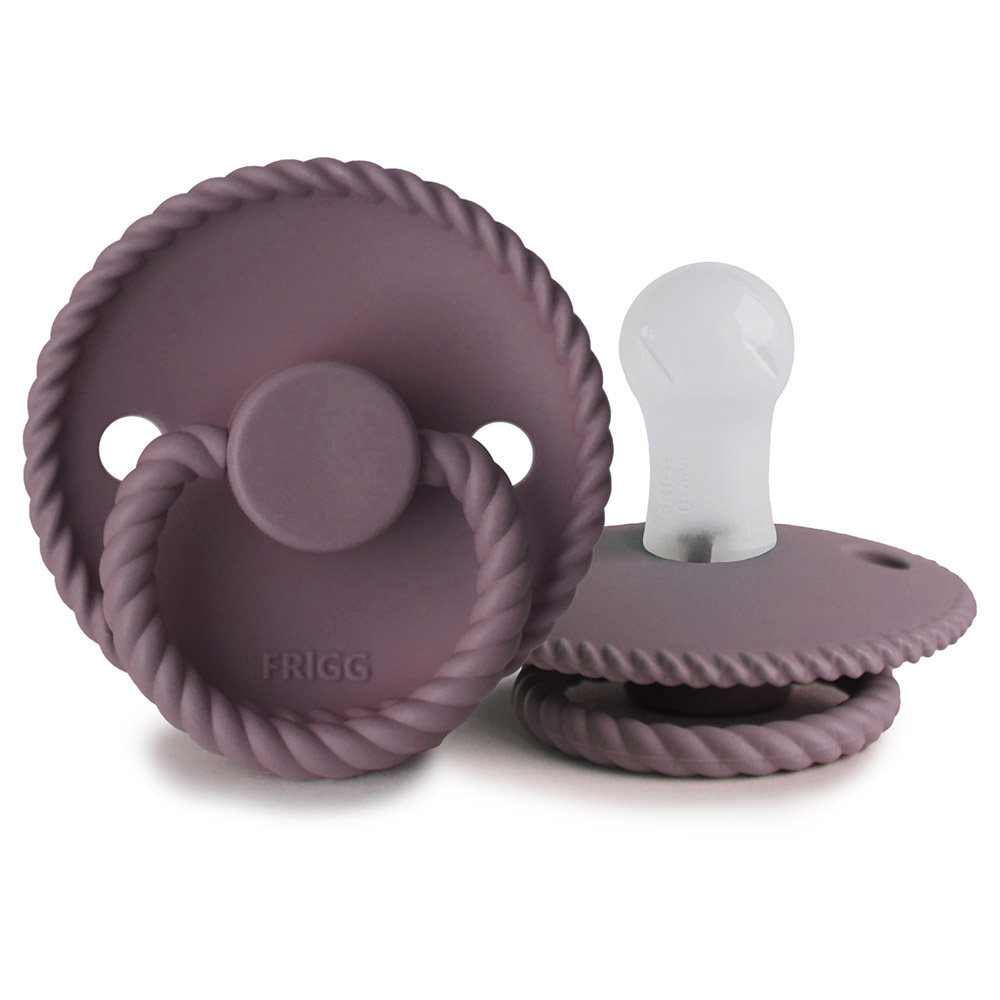 Frigg - Rope Silicone Pacifier 0-6M S1 - Twilight Mauve