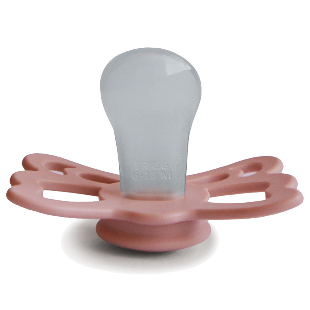 Frigg - Butterfly Anatomical Silicone Pacifier 6-18M S2 - Pretty In Peach