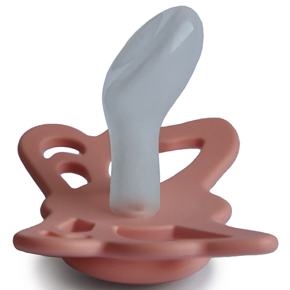 Frigg - Butterfly Anatomical Silicone Pacifier 6-18M S2 - Pretty In Peach