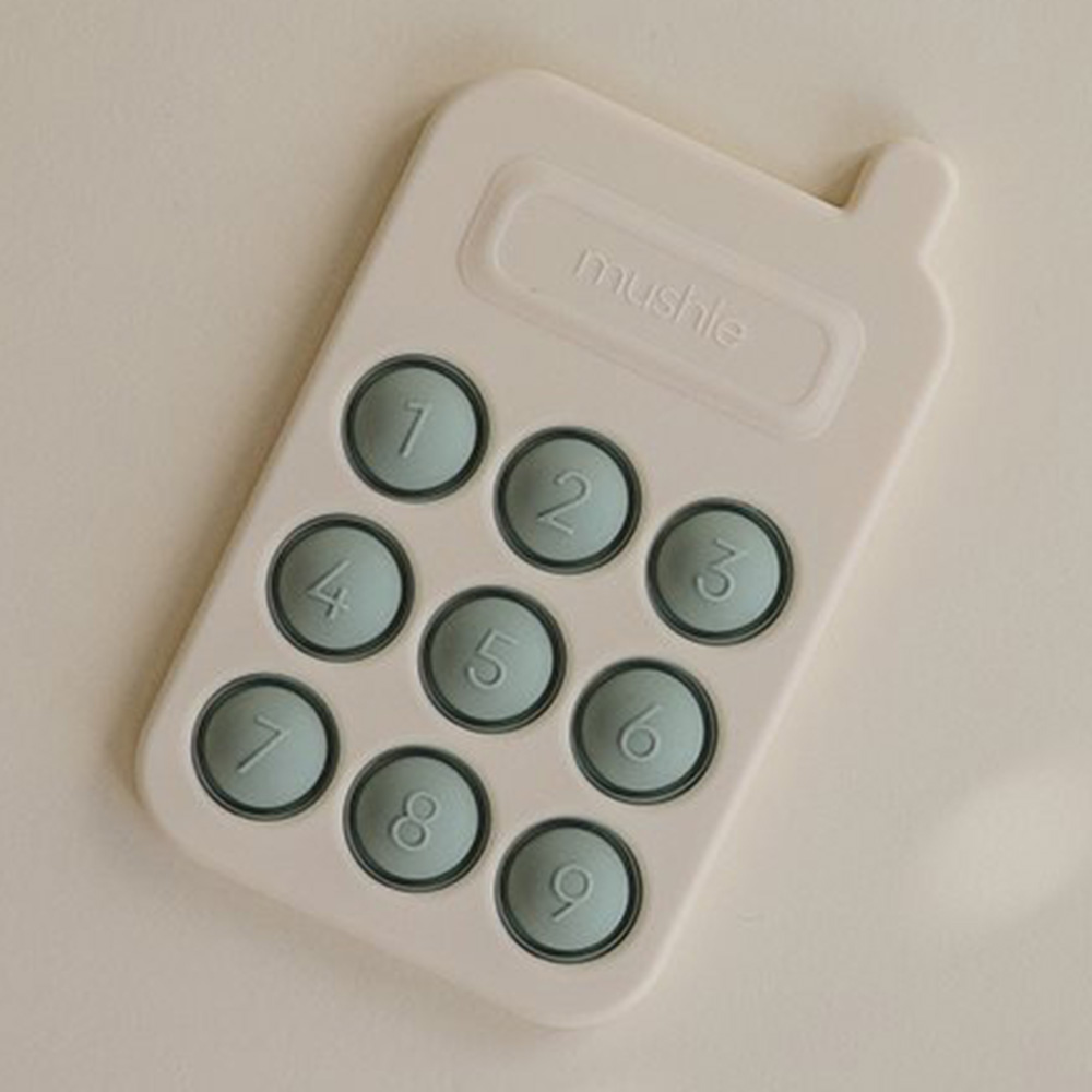 Mushie - Phone Press Toy - Cambridge Blue