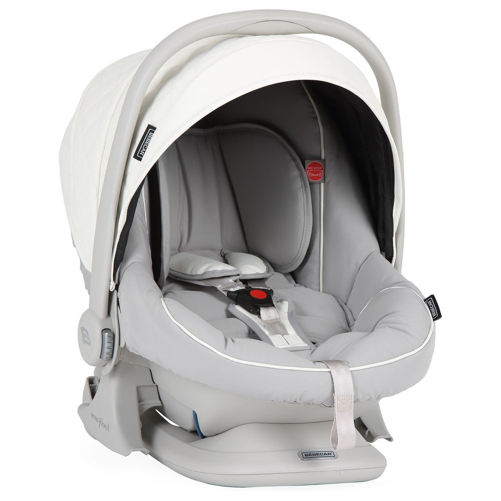 Bebecar - PR Stylo Class Stroller With Bag & Car Seat - SP951 - White