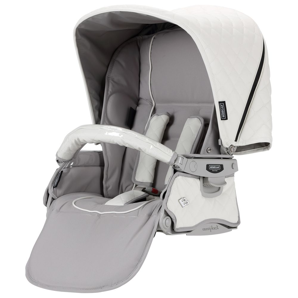 Bebecar - PR Stylo Class Stroller With Bag & Car Seat - SP951 - White
