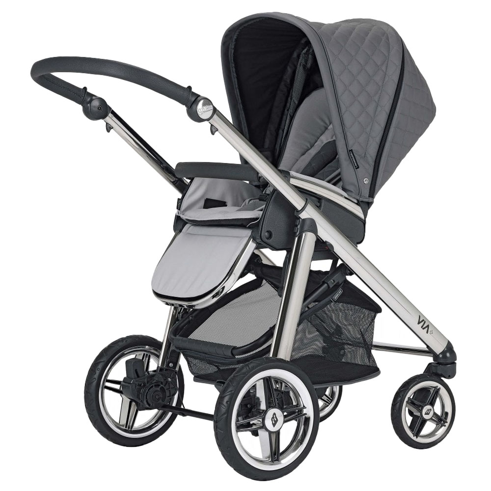 Bebecar - Pram Via With Bag & Car Seat - SP 033 - Dark Grey