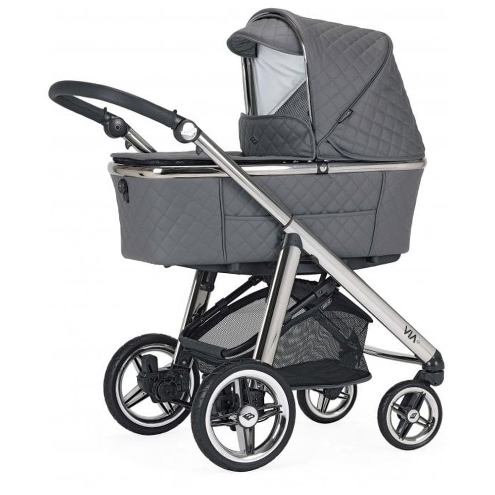 Bebecar - Pram Via With Bag & Car Seat - SP 033 - Dark Grey