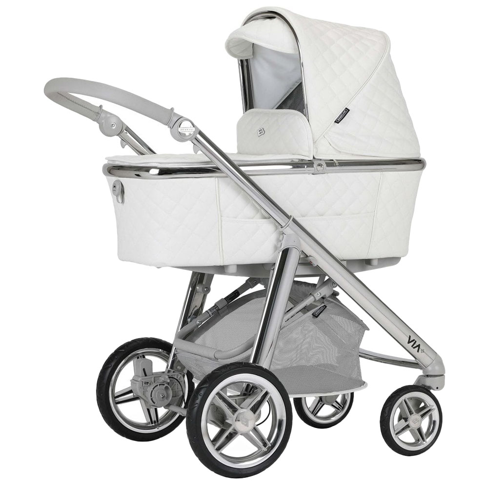 Bebecar - Pram Via With Bag & Car Seat - SP 951 - White
