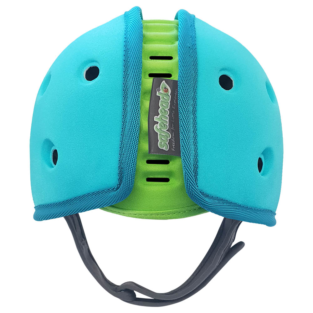 سيف هيد بيبي - خوذة مرنة لتعلم المشي بومة أزرق وأخضر