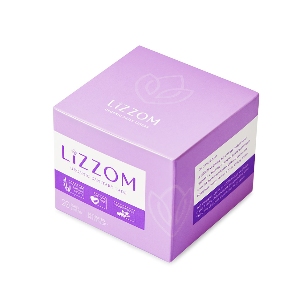 Lizzom - Organic Ultrathin Daily Liners 20 Liners (Biodegradable)