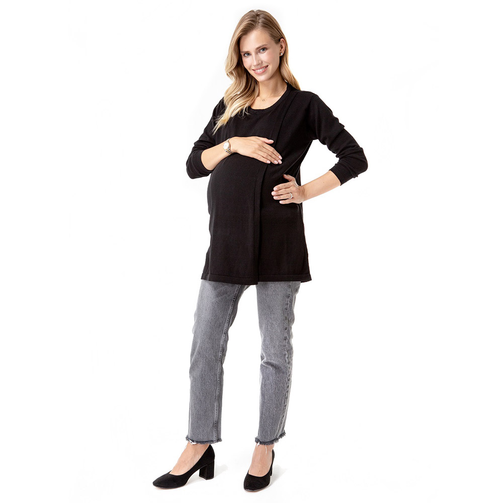 Accouchee - Elegant Knitwear for Pregnancy & Nursing - Black