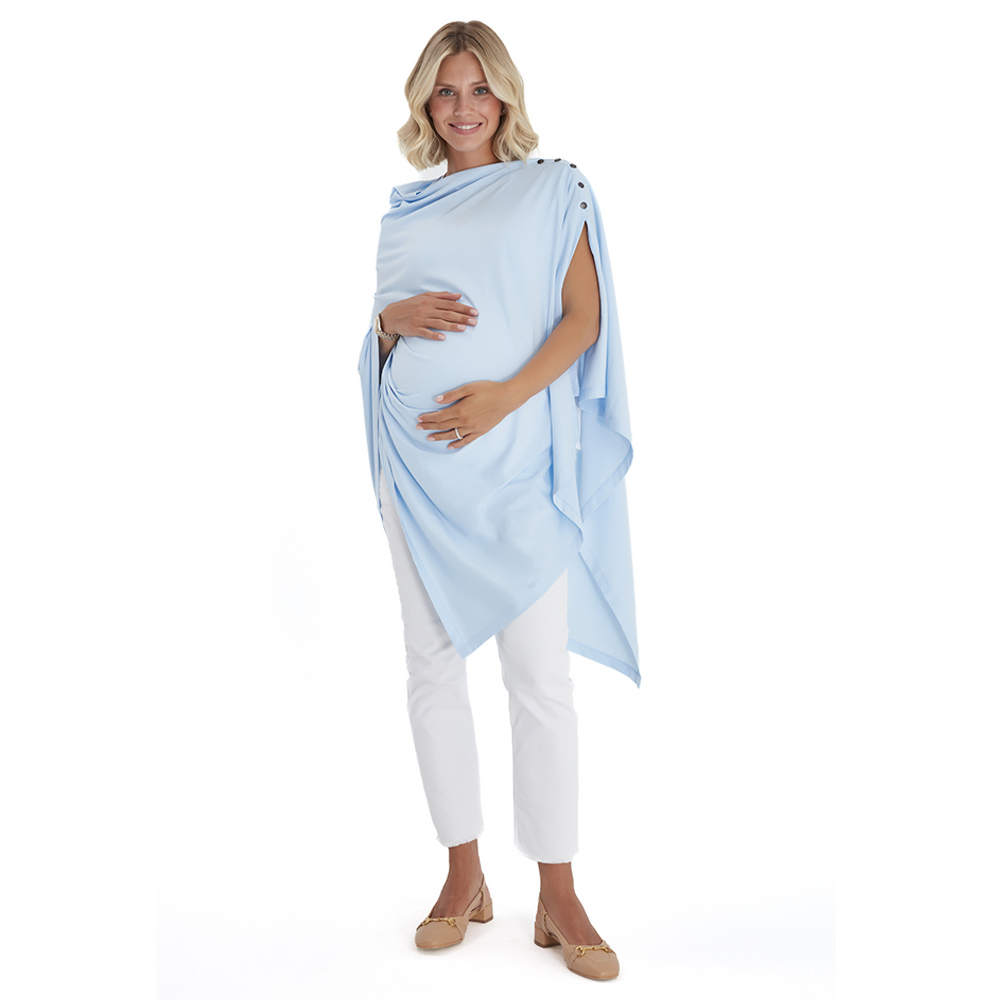 Accouchee - 4-In-1 Supreme Cotton Cape - Blue