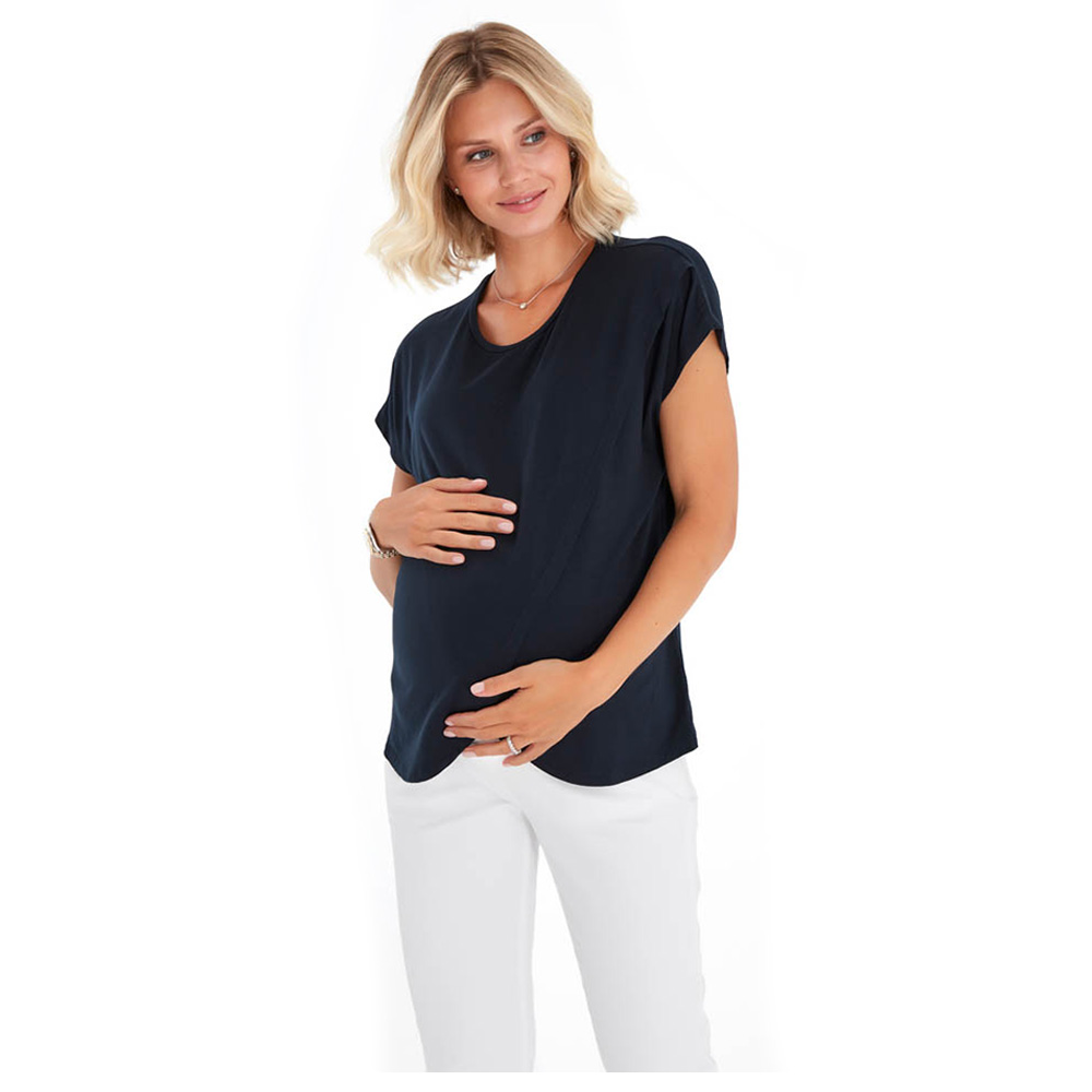 Accouchee - Handy Top For Pregnancy & Nursing - Navy Blue